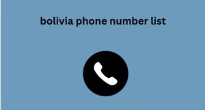 bolivia phone number list