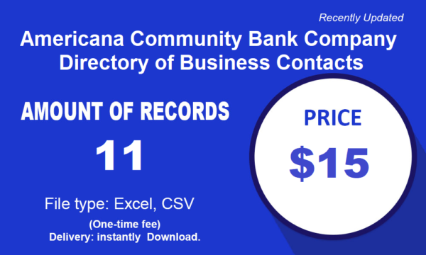 Business Contacts at Americana Community Bank