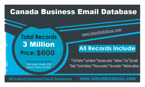 Canada B2C Email Data