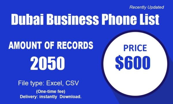 Dubai Business B2C Phone Data