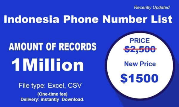 1 Million Full Indonesia B2C Phone Data