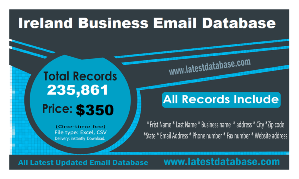 Ireland B2C Email Data