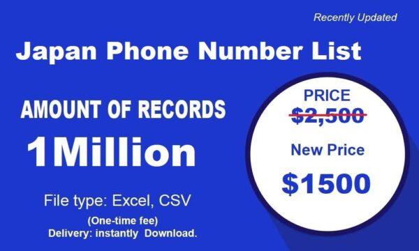 1 Million Full Japan B2C Phone Data