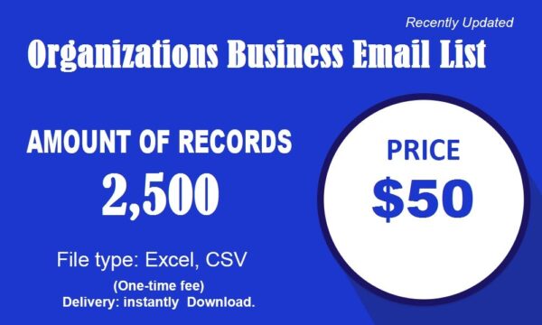 Organizations B2C Email Data