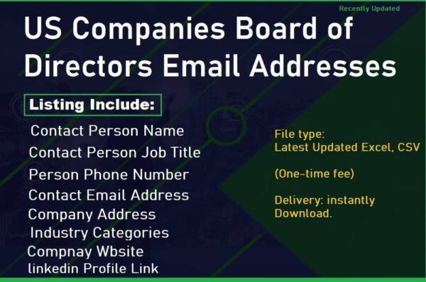 US Companies Board of Directors B2C Email Dataes