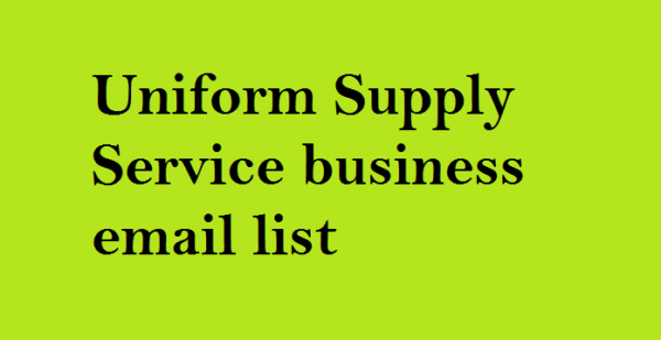 Uniform Supply Service B2C Email Data