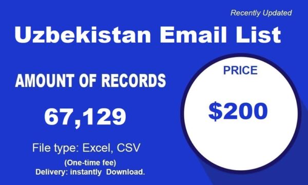 Uzbekistan B2C Email Data