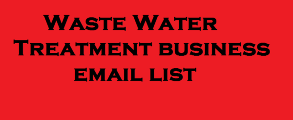 Waste Water Treatment B2C Email Data