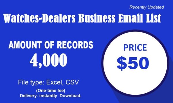 Watches-Dealers B2C Email Data