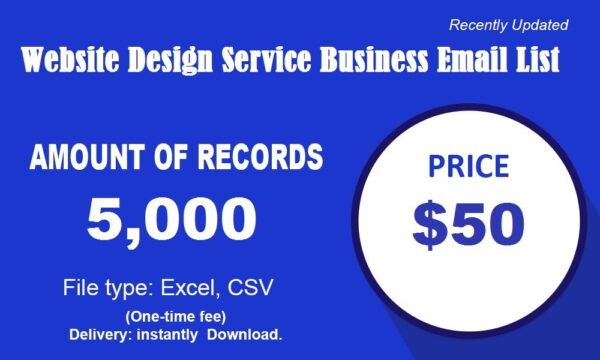 Website Design Service B2C Email Data