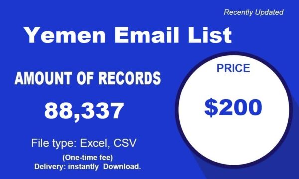 Yemen B2C Email Data